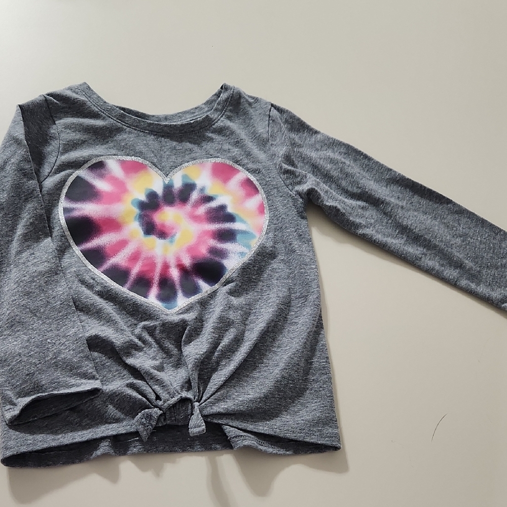 Garanimals Gray Long Sleeve with Tie-Dye Heart